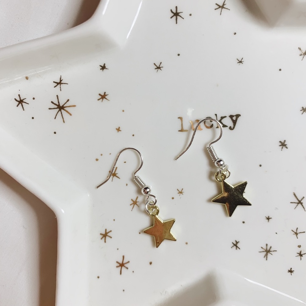 Handmade Brandy Inspired Gold Star Earrings